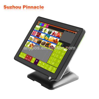 Green Color 15'' Aluminum Made Case All in One China POS Systems Touch Monitor with NFC Reader